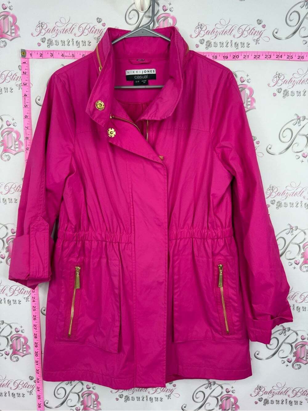 NIKKI JONES Casual jacket coat pea Women's Hot Pink Utility Jacket